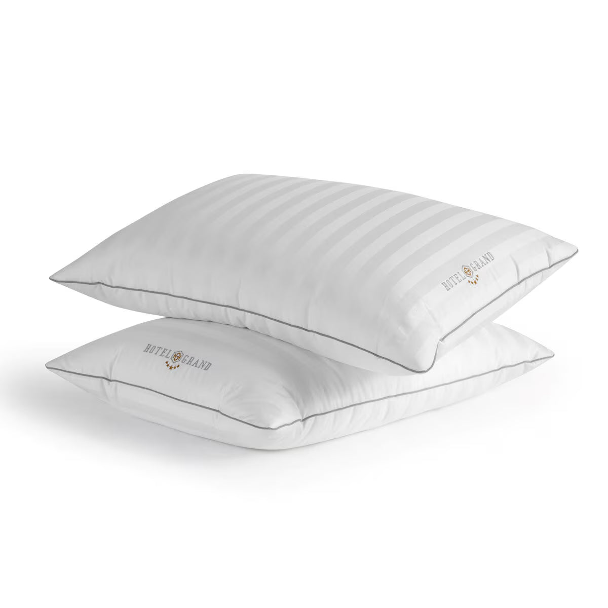 Hotel Grand Feather & down Rolled Pillow, 2 Pack