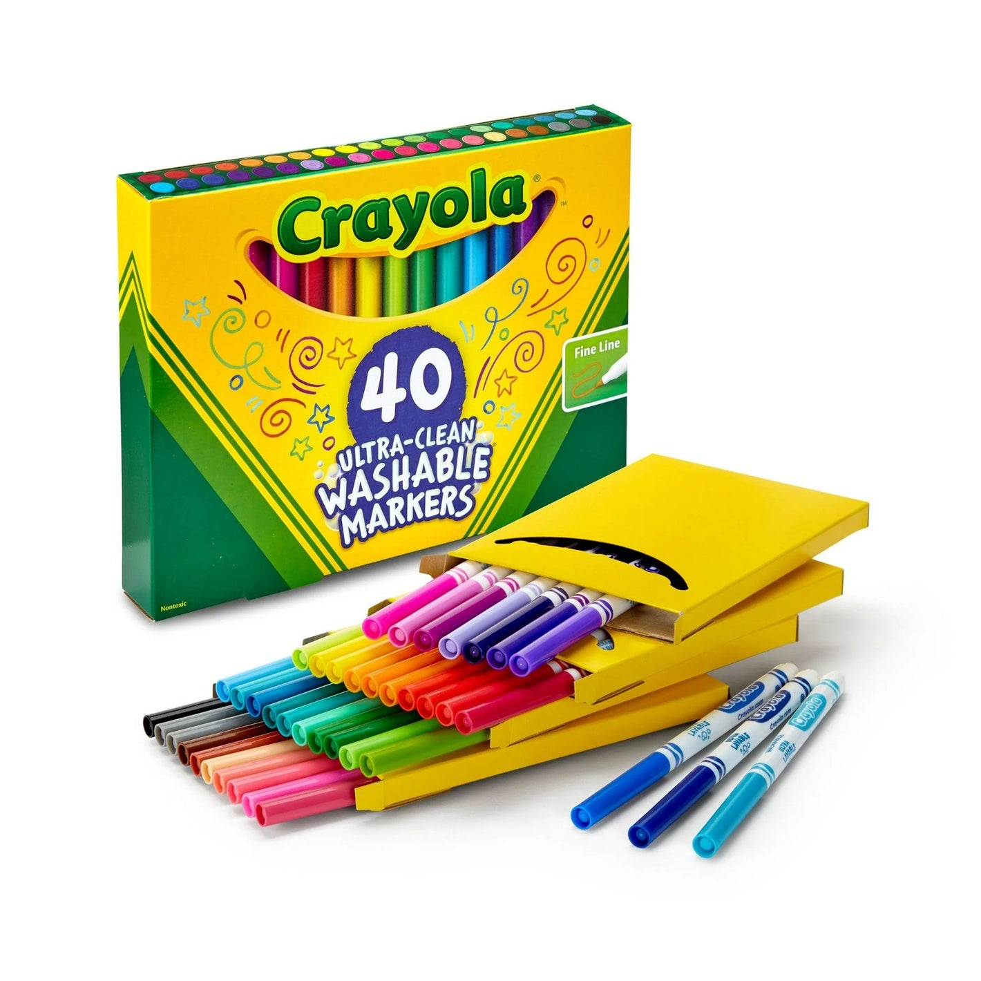 Crayola Ultra-Clean Fine Line Washable Markers 40 Ct image 0