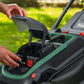 Bosch Rotak 36V (4Ah) Hand-Propelled, 43Cm Cutting Width, Cordless Battery Lawnmower with 2 X 4Ah Battery and Charger 18V2-43 P4A 36V