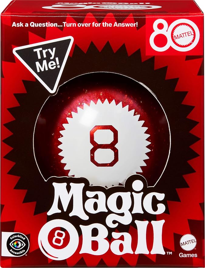Magic 8 Ball Mattel 80th Anniversary Edition Novelty Game image 2