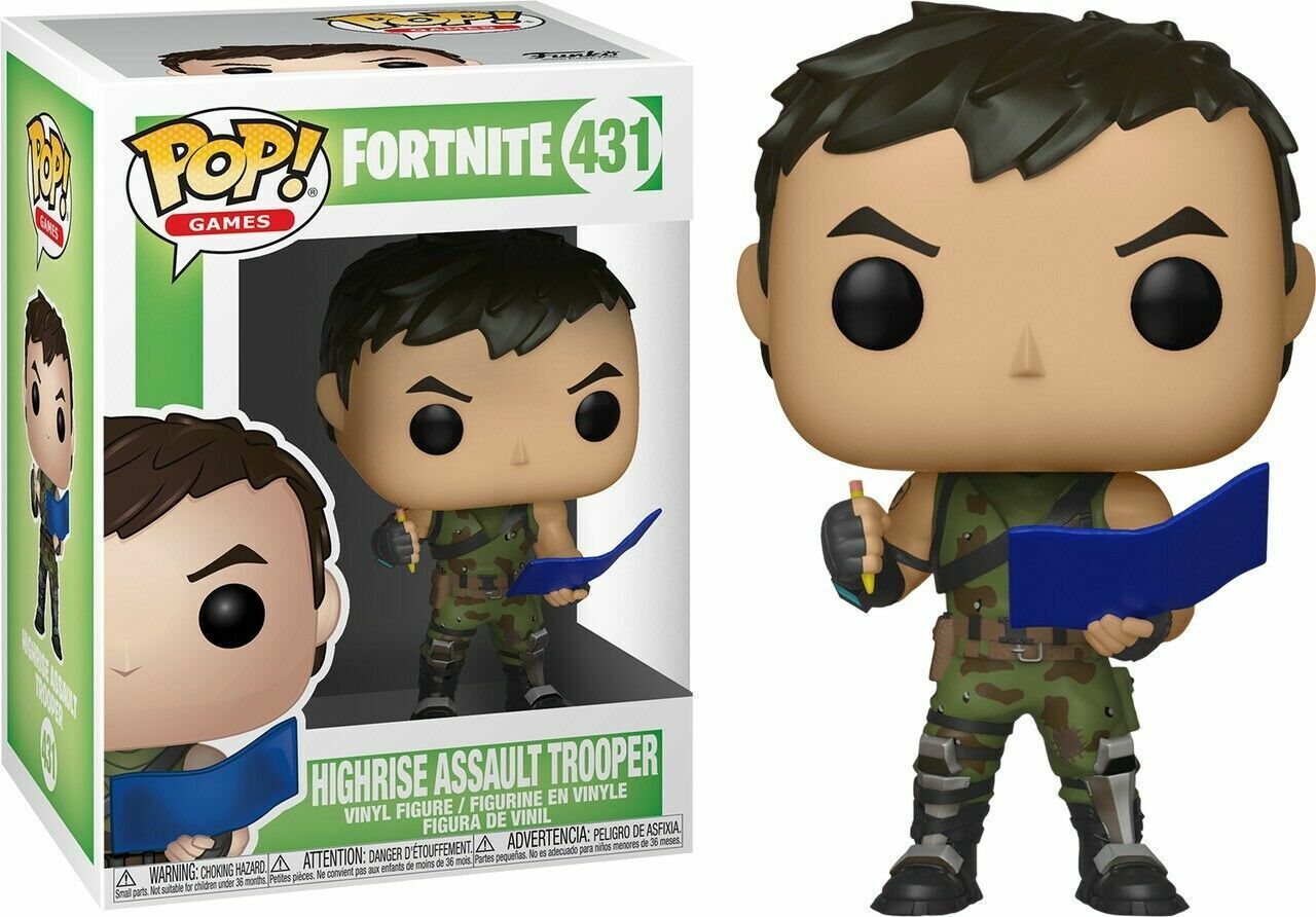 Funko Pop! Games Fortnite Series 1 Highrise Assault Trooper Figurine #431 image 0