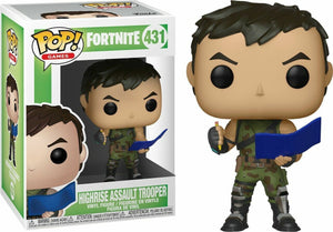 Funko Pop! Games Fortnite Series 1 Highrise Assault Trooper Figurine #431 image 0