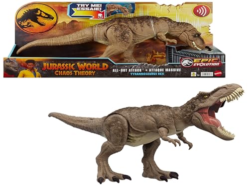 Mattel Jurassic World All-Out Attack T-rex Dinosaur Action Figure image 0