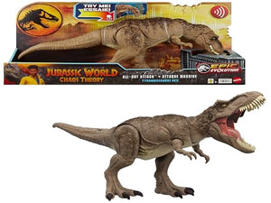 Mattel Jurassic World All-Out Attack T-rex Dinosaur Action Figure image 0