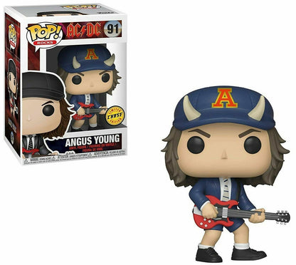 Funko Pop Chase AC/DC Rocks Angus Young Devil Horned Hat #91 image 0