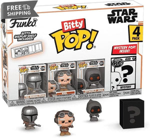 Funko Bitty POP! Mandalorian 4-Pack – The Mandalorian, Kuiil, Jawa + Mystery image 0