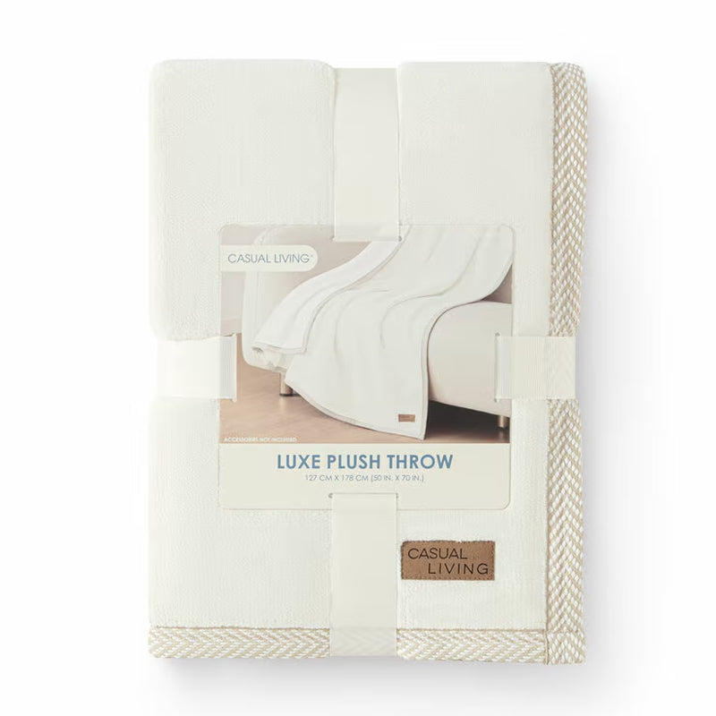 Casual Living Luxe Plush Throw in 3 Colours, 127 X 178 Cm
