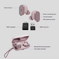 Écouteurs sans fil Logitech Zone True Wireless Rose – Réduction de bruit active hybride, certifiés Teams