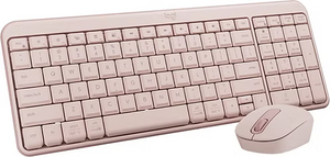 Logitech MK250 Bluetooth Wireless Keyboard & Mouse Combo | 12-Month Battery | Compact | Black & Pink