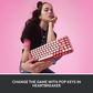 Clavier mécanique sans fil Logitech POP avec touches Emoji – Rose