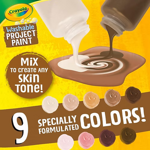 Coffret de peinture lavable Crayola Couleurs du monde pour enfants