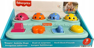 Fisher-Price Brilliant Basics Boppin' Activity Bugs | Pop-Up, Lights & Melodies | Ages 9 Months+