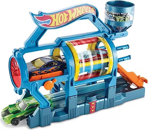 Hot Wheels City Turbo Jet Car Wash Playset | Folds Out | Car Wash, Garage & Haunted House | Includes 1 Car