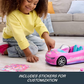 Voiture télécommandée Hot Wheels Barbie rose décapotable – Peut contenir deux poupées