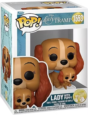 Funko Pop! Lady with Puppy #1553 | Lady and the Tramp Disney Vinyl Collectible Figure