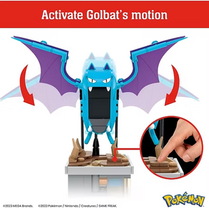 MEGA Pokémon Mini Motion Golbat | Articulated Wing-Flapping Action | 313 Pieces | 12.7 cm