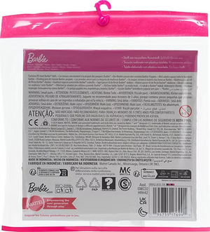 Ensemble Barbie 2 tenues : jupe rose, short bleu et haut