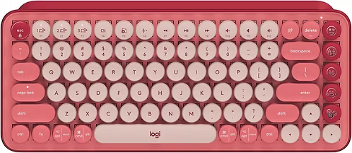 Clavier mécanique sans fil Logitech POP avec touches Emoji – Rose