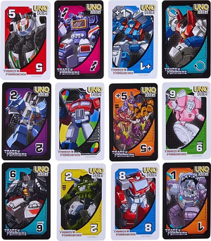 Mattel Games UNO Flip Transformers, le jeu de cartes idéal pour une soirée jeux en famille.