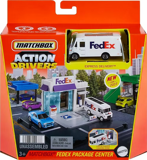 Matchbox Action Drivers Centre de colis FedEx avec camion de livraison