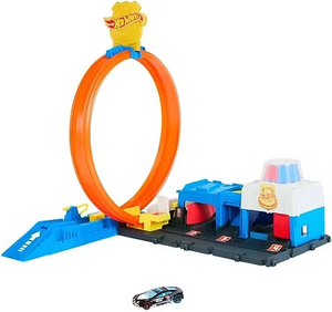 Hot Wheels City Super Police Station Playset | Adjustable Loop | Includes 1 Car