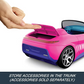 Voiture télécommandée Hot Wheels Barbie rose décapotable – Peut contenir deux poupées