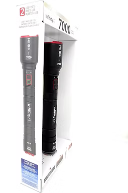 Lampe torche rechargeable Infinity X1 7000L à double alimentation avec mise au point réglable
