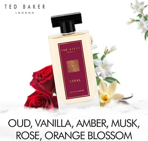 Ted Baker Eshal Eau de Parfum | Oud, Vanilla & Amber | 100ml | Vegan-Friendly