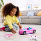 Voiture télécommandée Hot Wheels Barbie rose décapotable – Peut contenir deux poupées