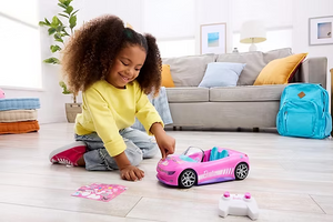Hot Wheels Barbie Pink Convertible RC Car | 33cm | Fits 2 Dolls | 2 Drive Modes | Ages 4+