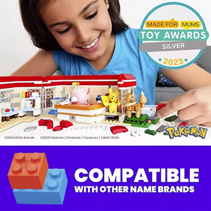 MEGA Pokémon Forest Pokémon Center | Pikachu, Chansey, Eevee & Togepi | 648 Pieces