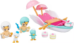 Twozies Two Sweet Row Boat – Coffret de jeu avec de charmants bébés cygnes