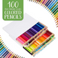 Crayola Coloured Pencil Set (100ct), Premium Colouring Pencils