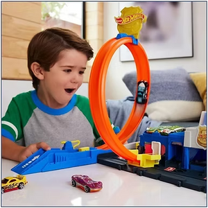 Coffret de jeu Hot Wheels City Super Poste de Police avec voiture et boucle ajustable