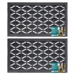 JVL Elipses Eyes Rubber Door Mat, 40 X 70 Cm - 2 Pack image 0