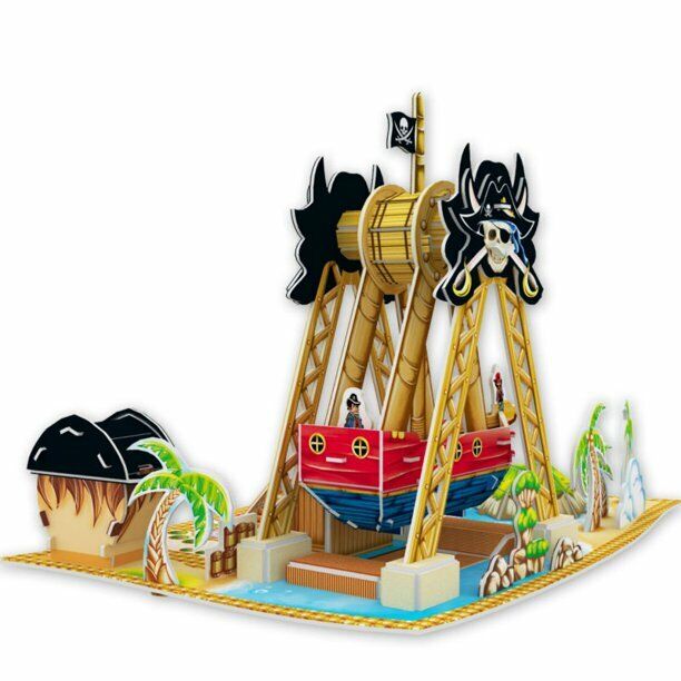 3-D Puzzle Building Set Create A Pirate Ship Jigsaw image 1