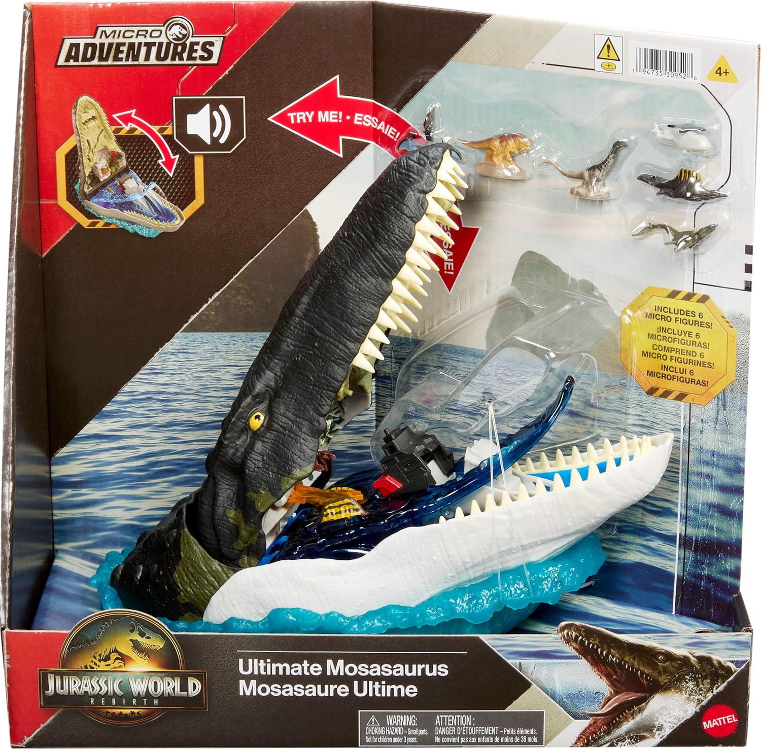Mattel Jurassic World Rebirth Deluxe Mosasaurus Playset image 5