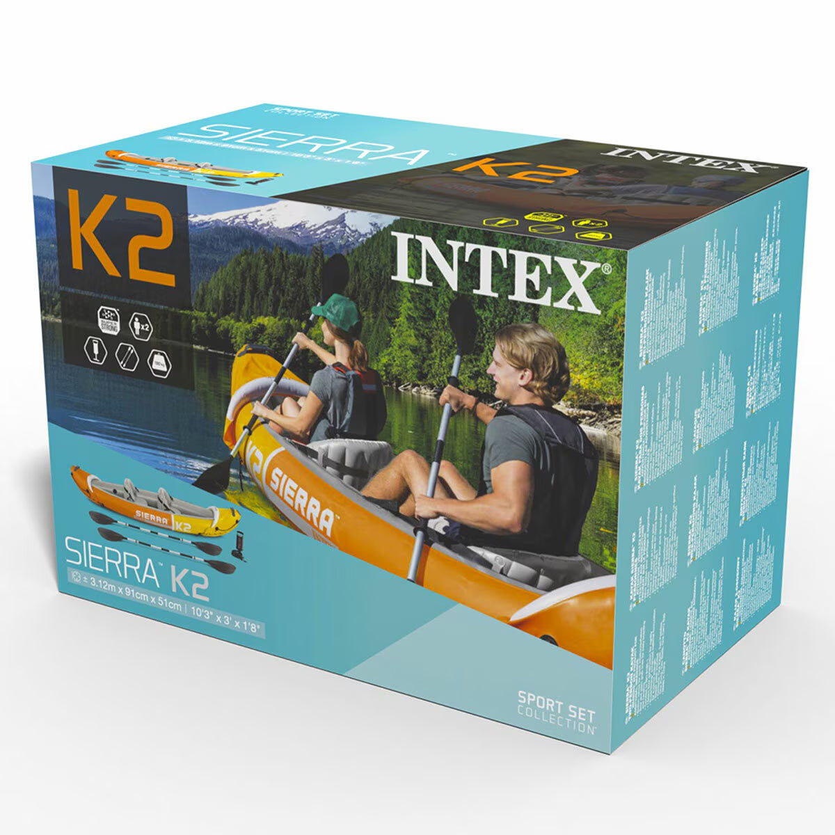 Intex Sierra K2, 2 Person Inflatable Kayak Set