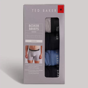 Ted Baker Men's Premium Cotton Stretch Boxer Shorts 4-Pack. image 2