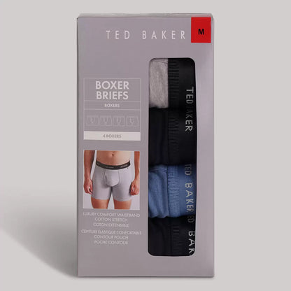 Ted Baker Men's Premium Cotton Stretch Boxer Shorts 4-Pack. image 2