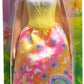 Barbie Royal Doll with Brightly Highlighted Fantasy Hair, Colorful Accessories, Yellow Ombre Bodice and Butterfly-Print Skirt, HRR09