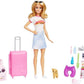 Barbie Doll with 'Malibu' Travel Set, Puppy and more image 0