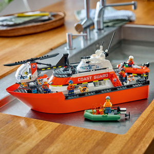 LEGO City Coast Guard Rescue Boat & Helicopter Model 60504 (7+ Years) image 1