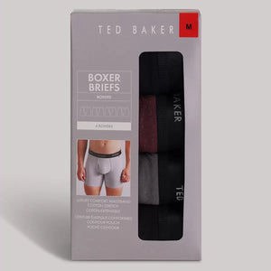 Ted Baker Men's Premium Cotton Stretch Boxer Shorts 4-Pack. image 0