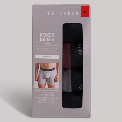 Ted Baker Men's Premium Cotton Stretch Boxer Shorts 4-Pack. image 0