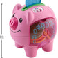 Fisher-Price Laugh & Learn Smart Stages Piggy Bank | 10 Coins | 40+ Songs & Phrases | Ages 6–36 Months