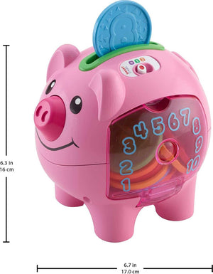 Fisher-Price Laugh & Learn Smart Stages Piggy Bank | 10 Coins | 40+ Songs & Phrases | Ages 6–36 Months