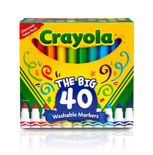 Marqueurs lavables Crayola Ultra Clean, paquet de 40