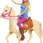 Coffret Barbie Poupée et Cheval, Cheveux Blonds avec Accessoires