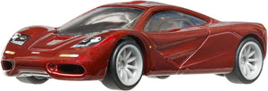 Hot Wheels Premium Car Culture McLaren F1 à l'échelle 1:64, en métal moulé sous pression, pneus Real Riders
